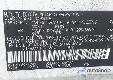 2023 Toyota Venza Xle from USA, damaged, VIN JTEAAAAH1PJ130932
